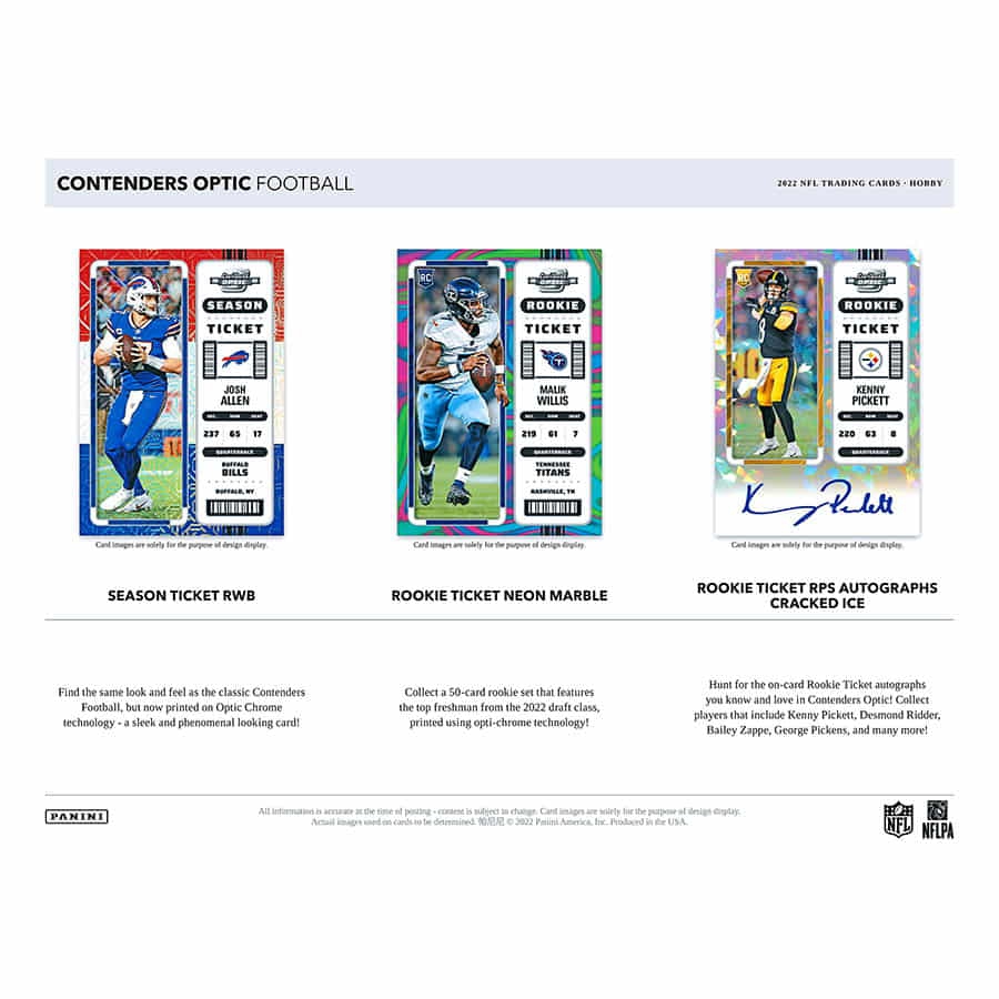2022 Panini Contenders Optic Football NFL Hobby Box