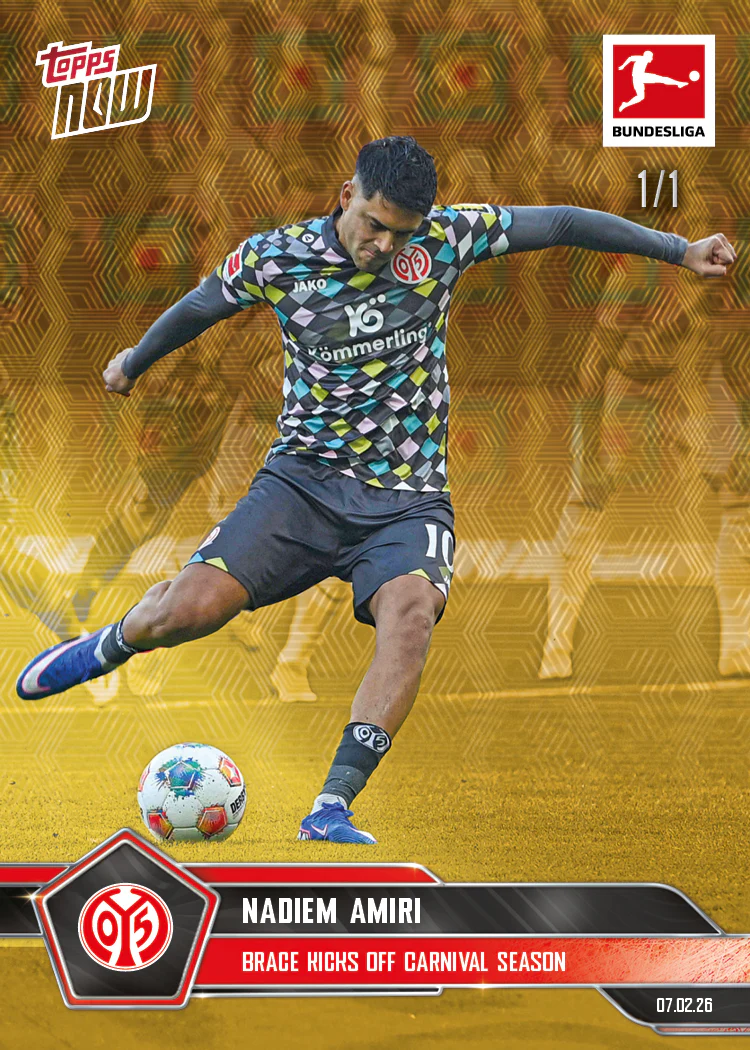 Nadiem Amiri - 2025-26 Bundesliga Topps NOW® - Card 119 - PR: 139
