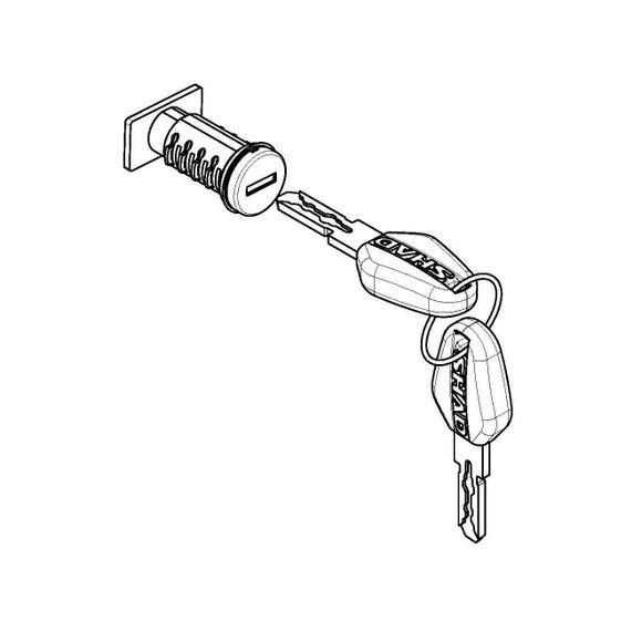 Shad TERRA Universal Top Case Luggage Lock CylinderRef: Sd0336 / D1Trbo1R