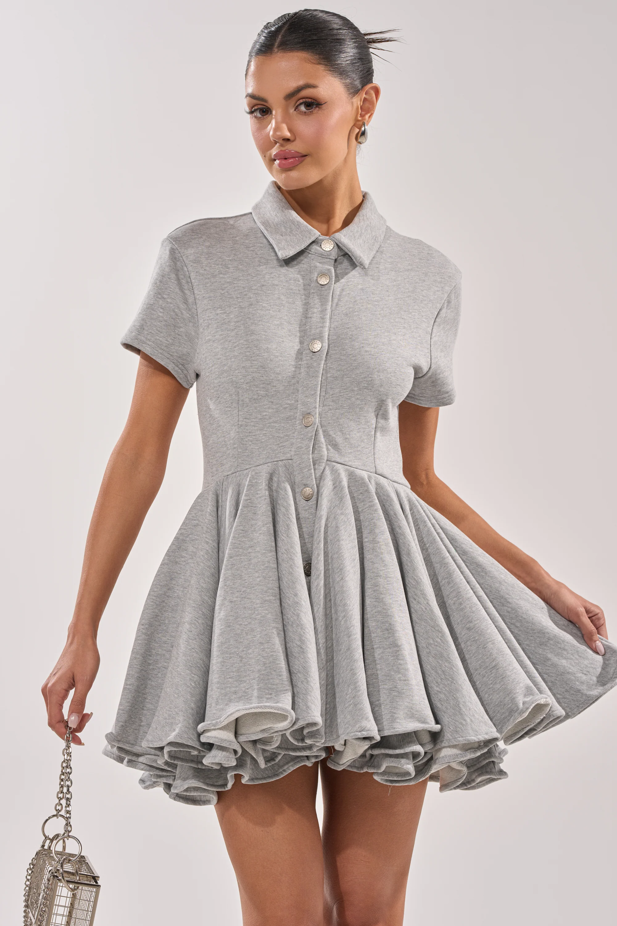 Avery Short Sleeve French Terry Mini Dress
