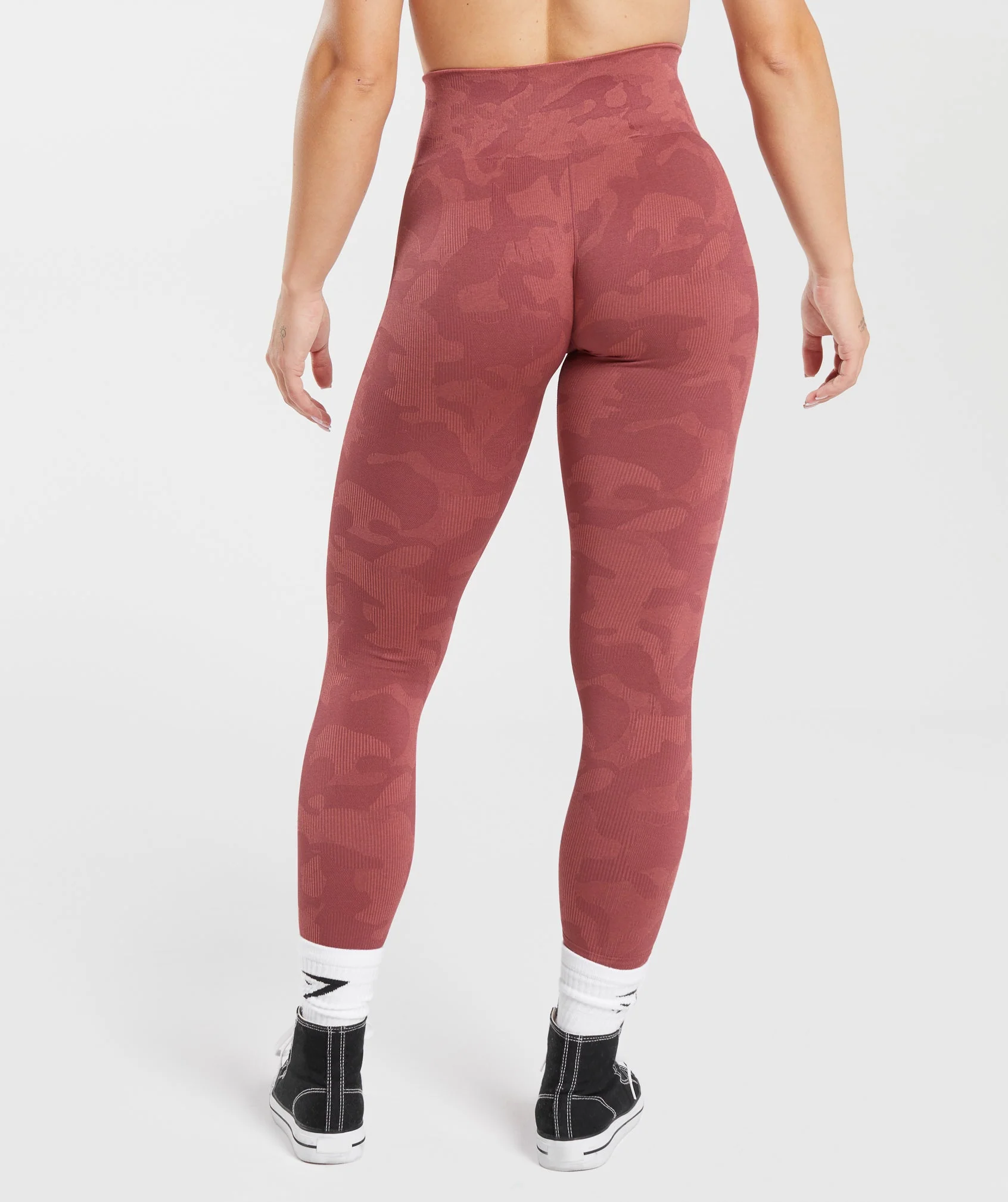Adapt Camo Seamless Ribbed Leggings Soft Berry/Sunbaked Pink