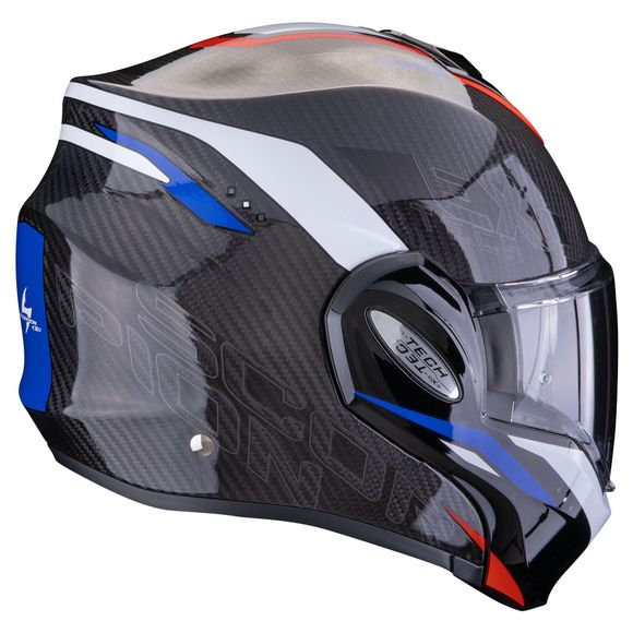 Casque modulable Scorpion Exo EXO-TECH EVO CARBON - ROVER - Noir / RougeRef : SC0996