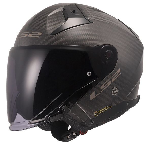 LS2 OF603 INFINITY II Jet Helmet - CARBON - CarbonRef: LS0866