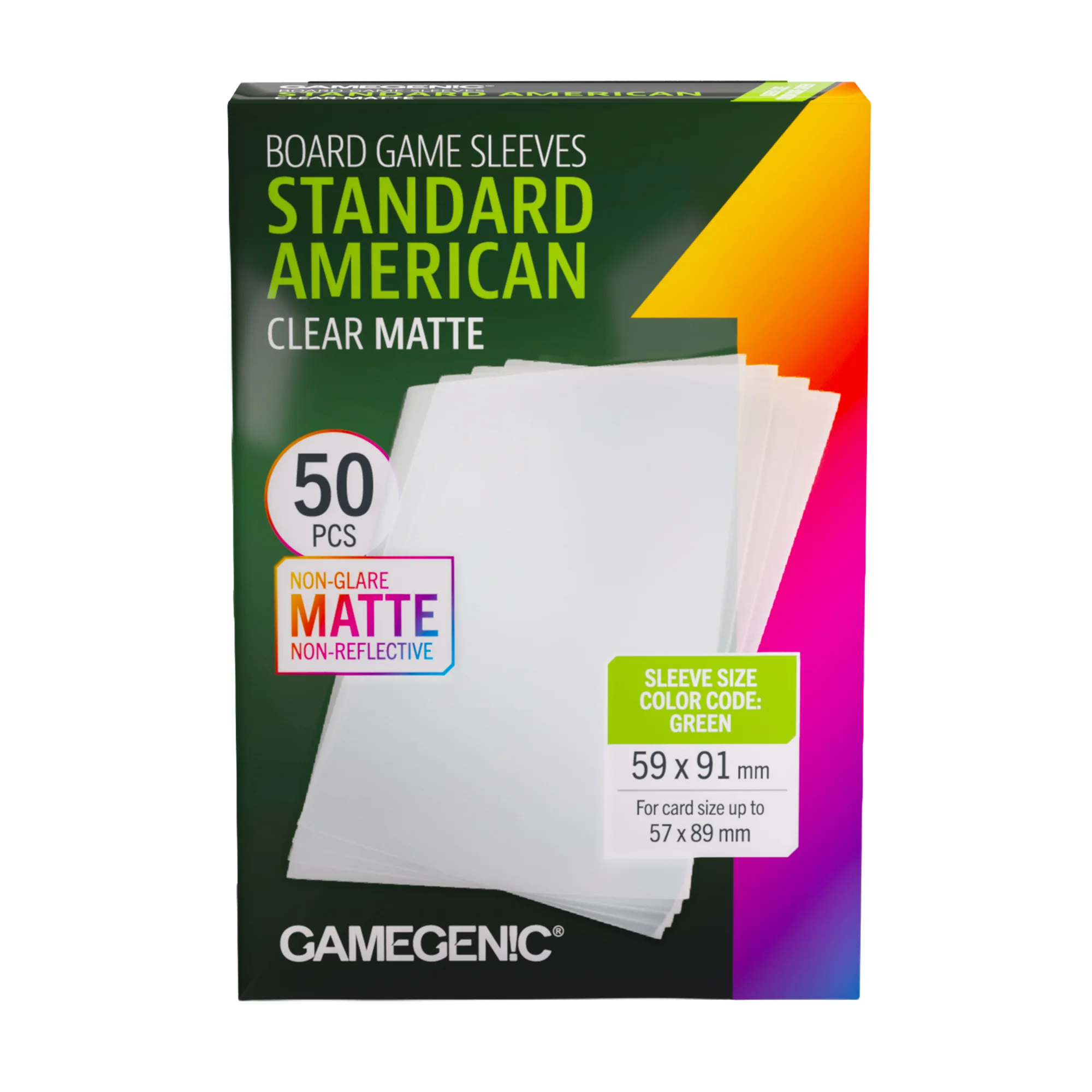 Board Game Sleeves Standard American Clear Matte