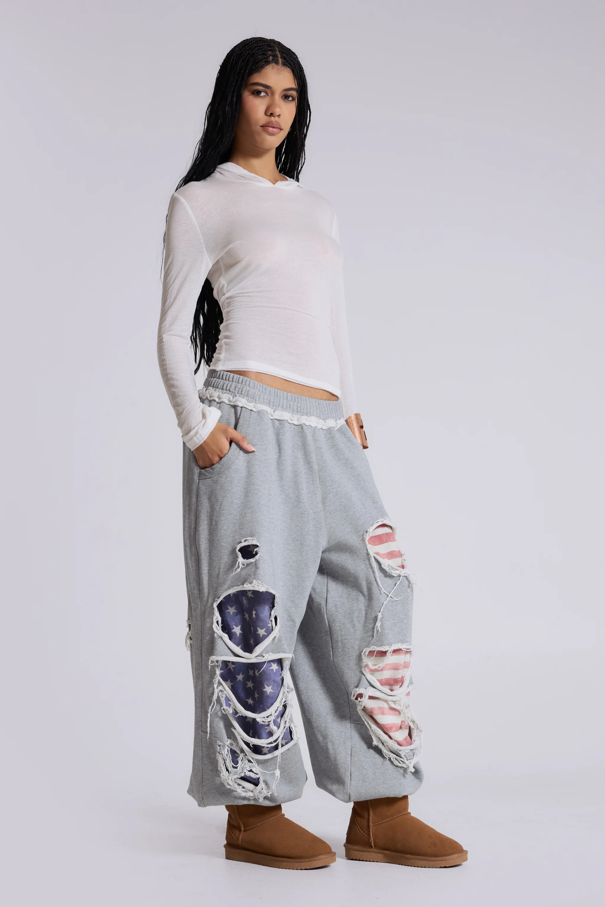 White Marl Mist Hoodie
