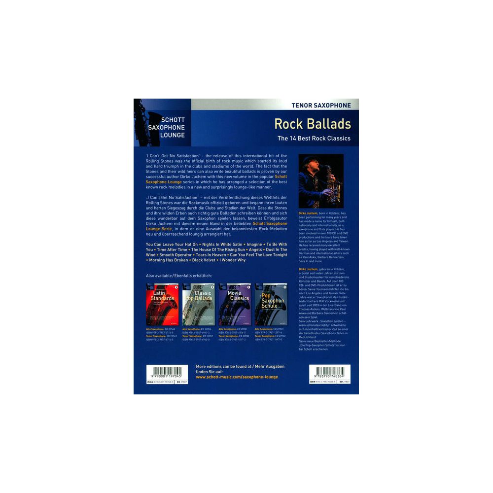 Schott Rock Ballads Tenor Saxophone – Thomann Ireland