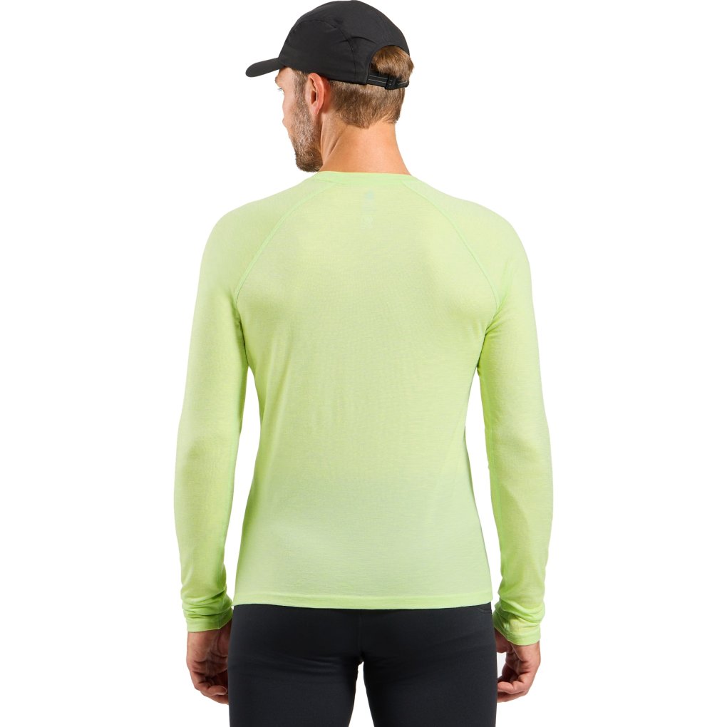 Odlo X-Alp Performance Wool 115 Trail Running Long Sleeve T-Shirt Men - shadow lime melange