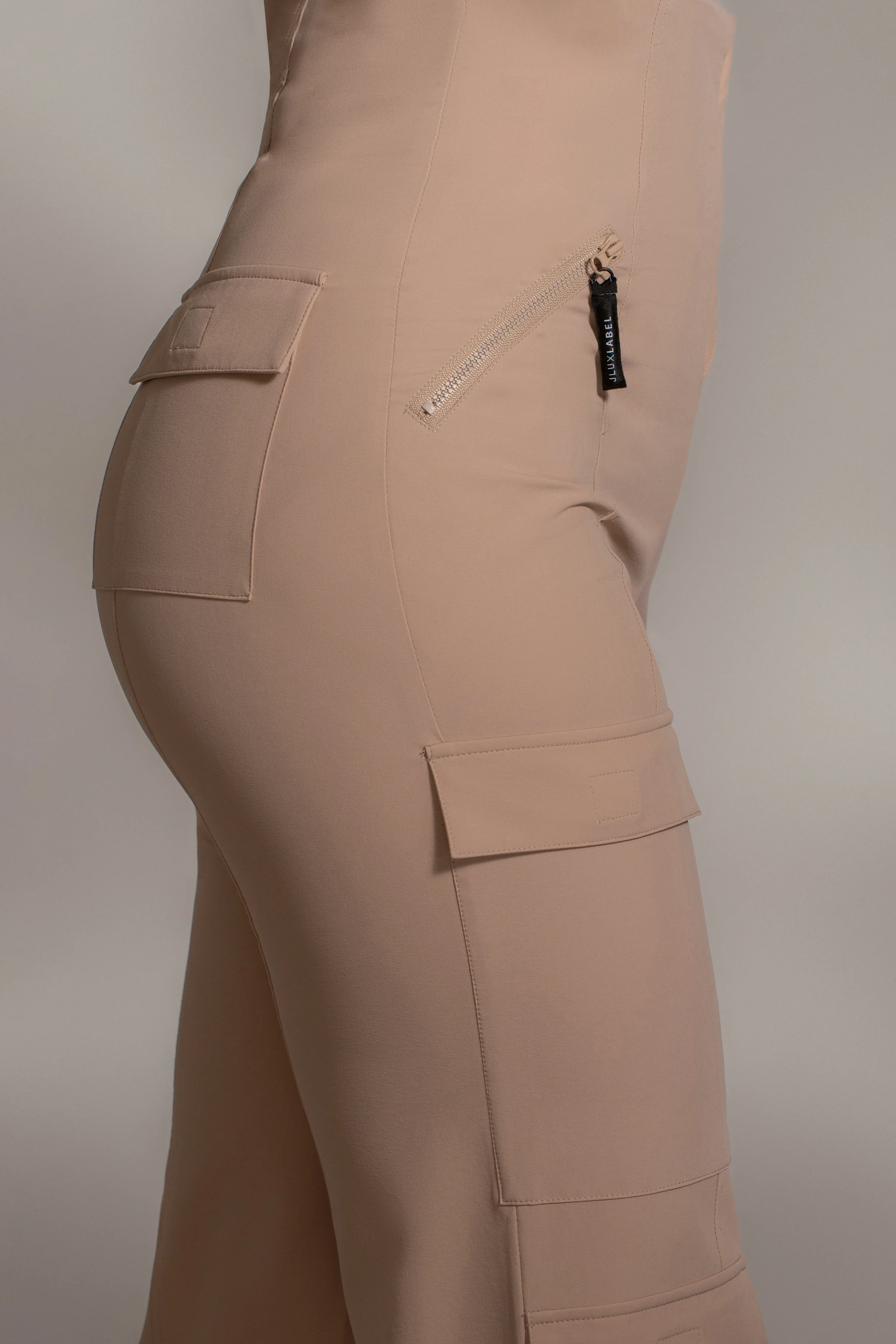 Tan Nyah Nylon Utility Pants