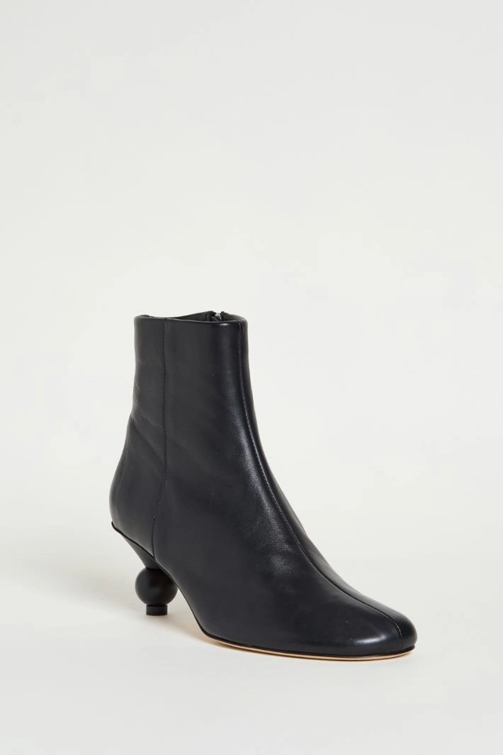 Nappa leather ankle boots - BLACK