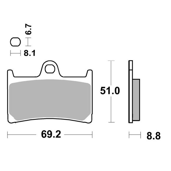 SBS 634HS Sinter Sintered Metal front brake padsRef: 634HS / 634070