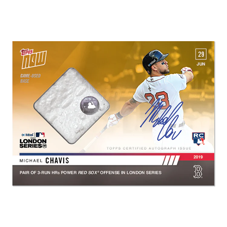 On-Card Autograph & Base Relic # to 1 - Michael Chavis - MLB TOPPS NOW® Card 451F
