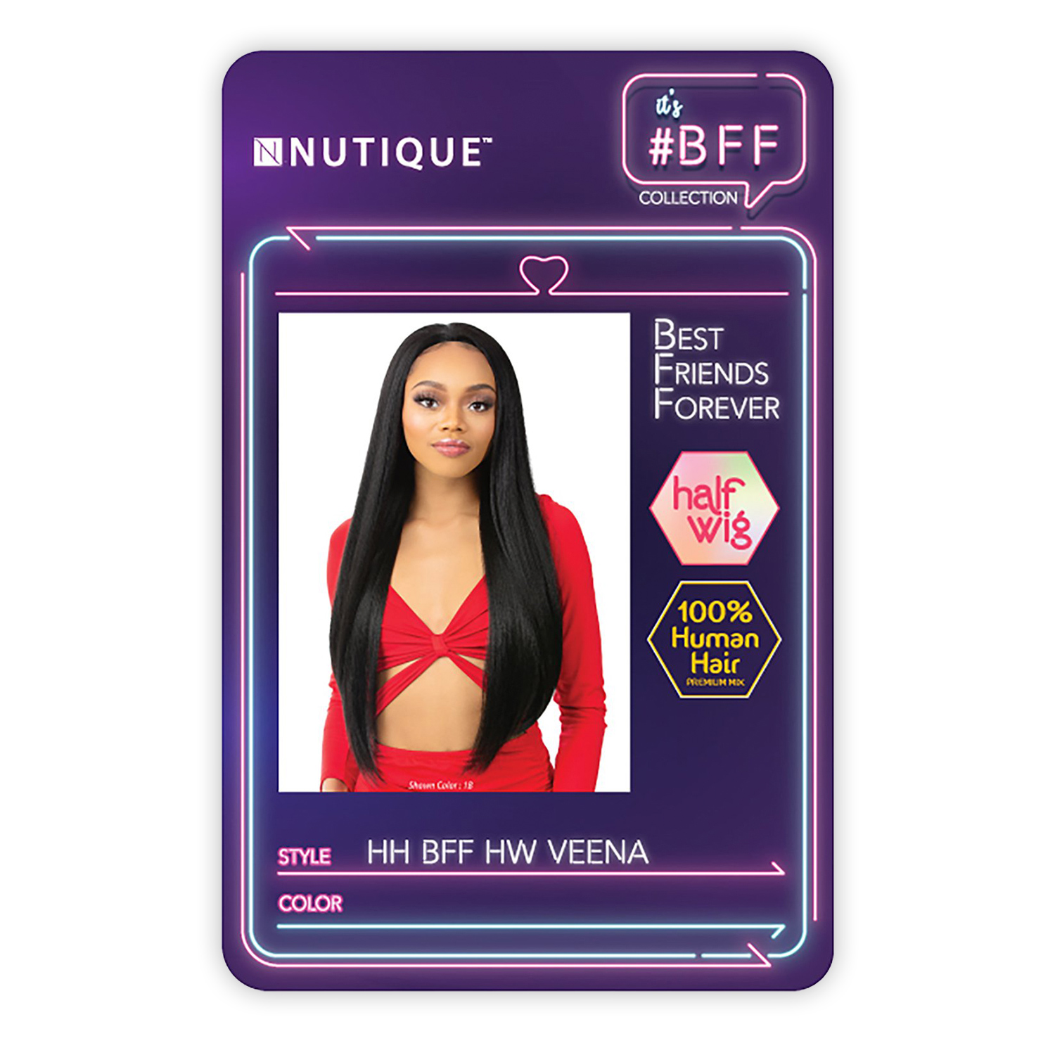 Nutique Human Hair Blend Wig HH BFF HW Veena