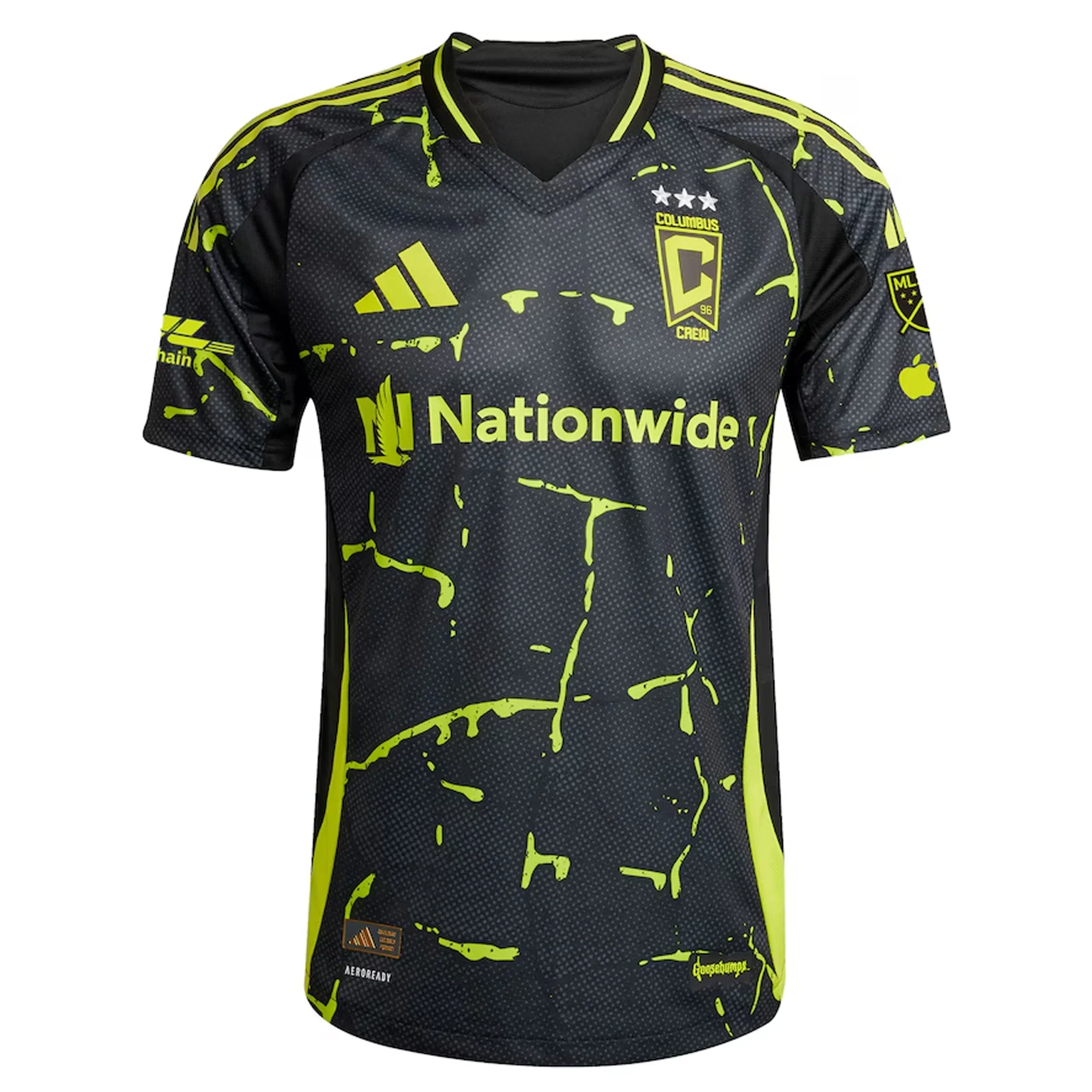 Max Arfsten Columbus Crew Authentic Away Jersey w/ MLS Patches 25/26 (Black/Yellow)