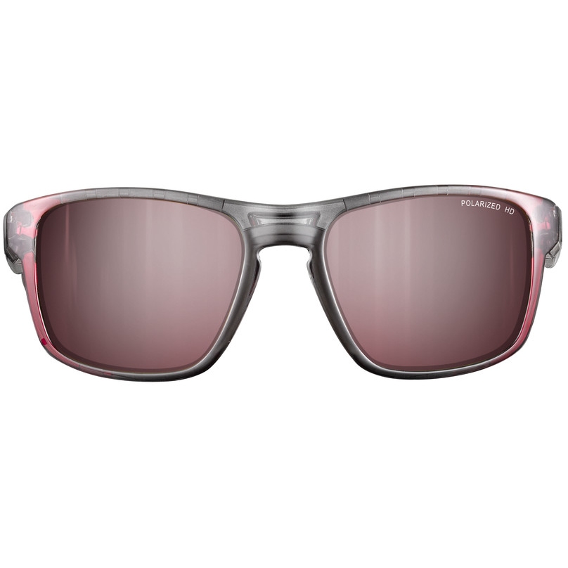 Julbo Shield M Sunglasses - Grey/Neon Pink - Silver Flash Spectron HD 3 Polarized