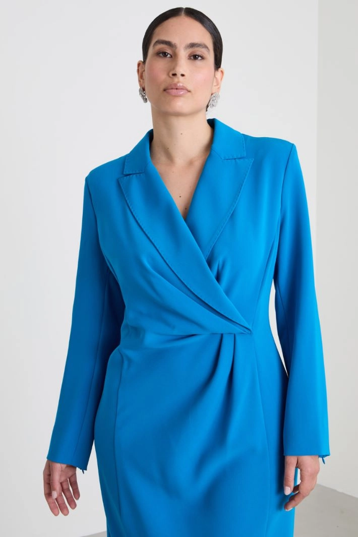 Cady dress with lapels - TURQUOISE