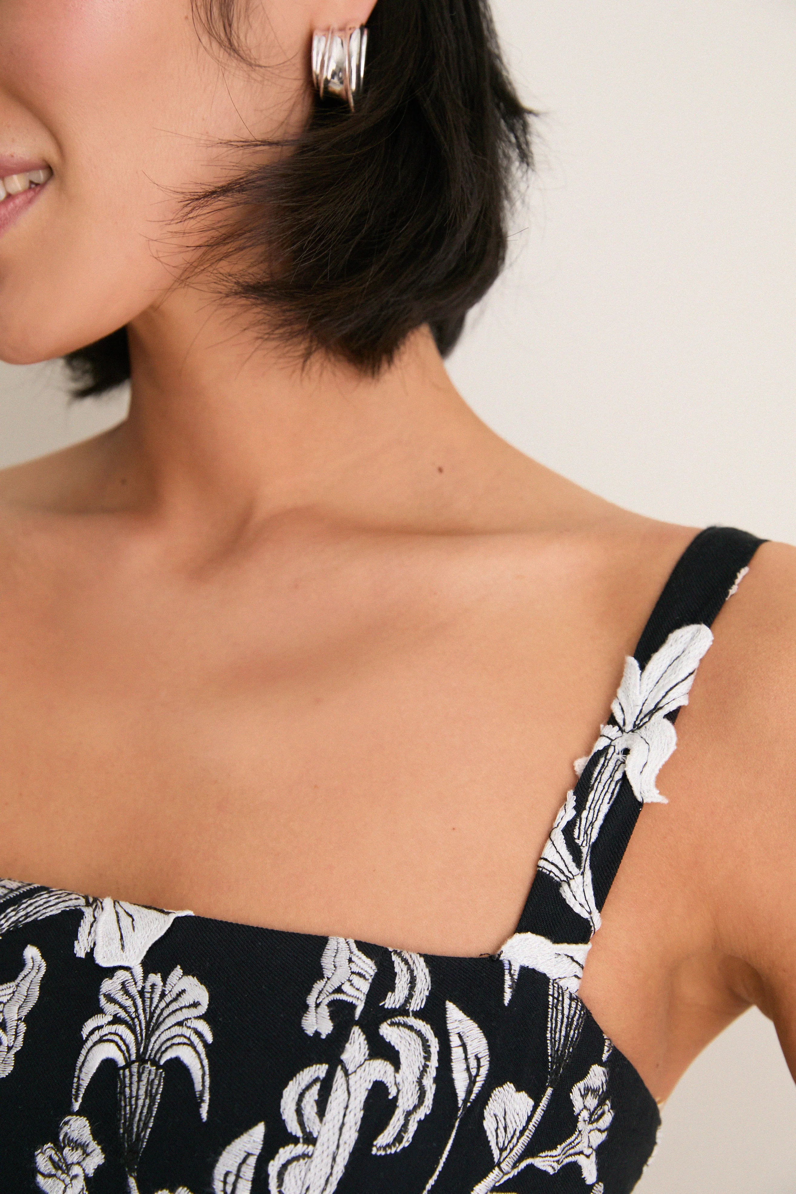 Exclusive Embroidered Guayacan Lima Maxi Dress