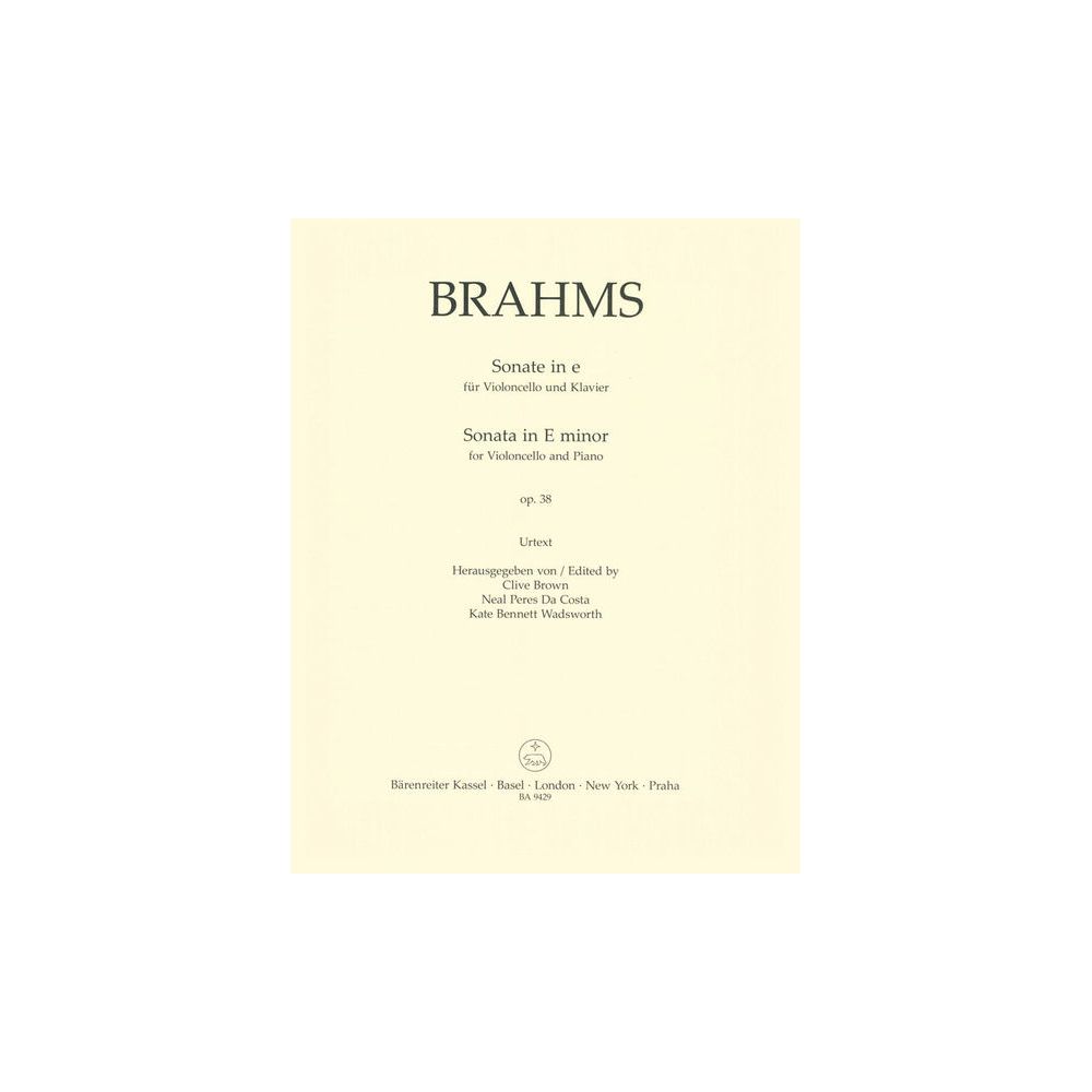 Bärenreiter Brahms Cellosonate e