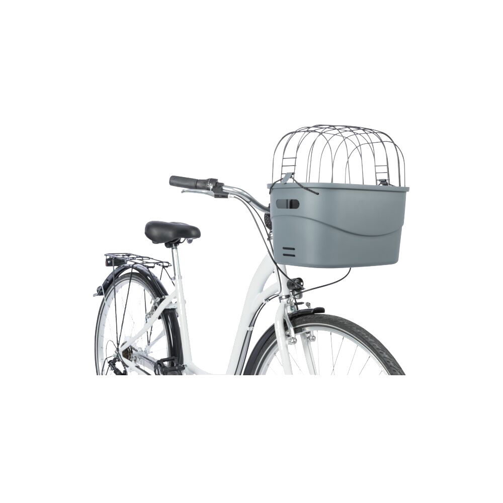 Trixie Handlebar Bike Basket - 42 x 39 x 30 cm - Grey