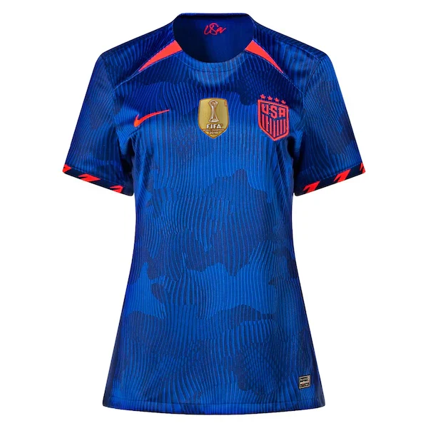 Womens United States 4 Star Away Jersey 23/24 w/ 2019 World Cup Champion Patch (Hyper Royal/Loyal Blue)