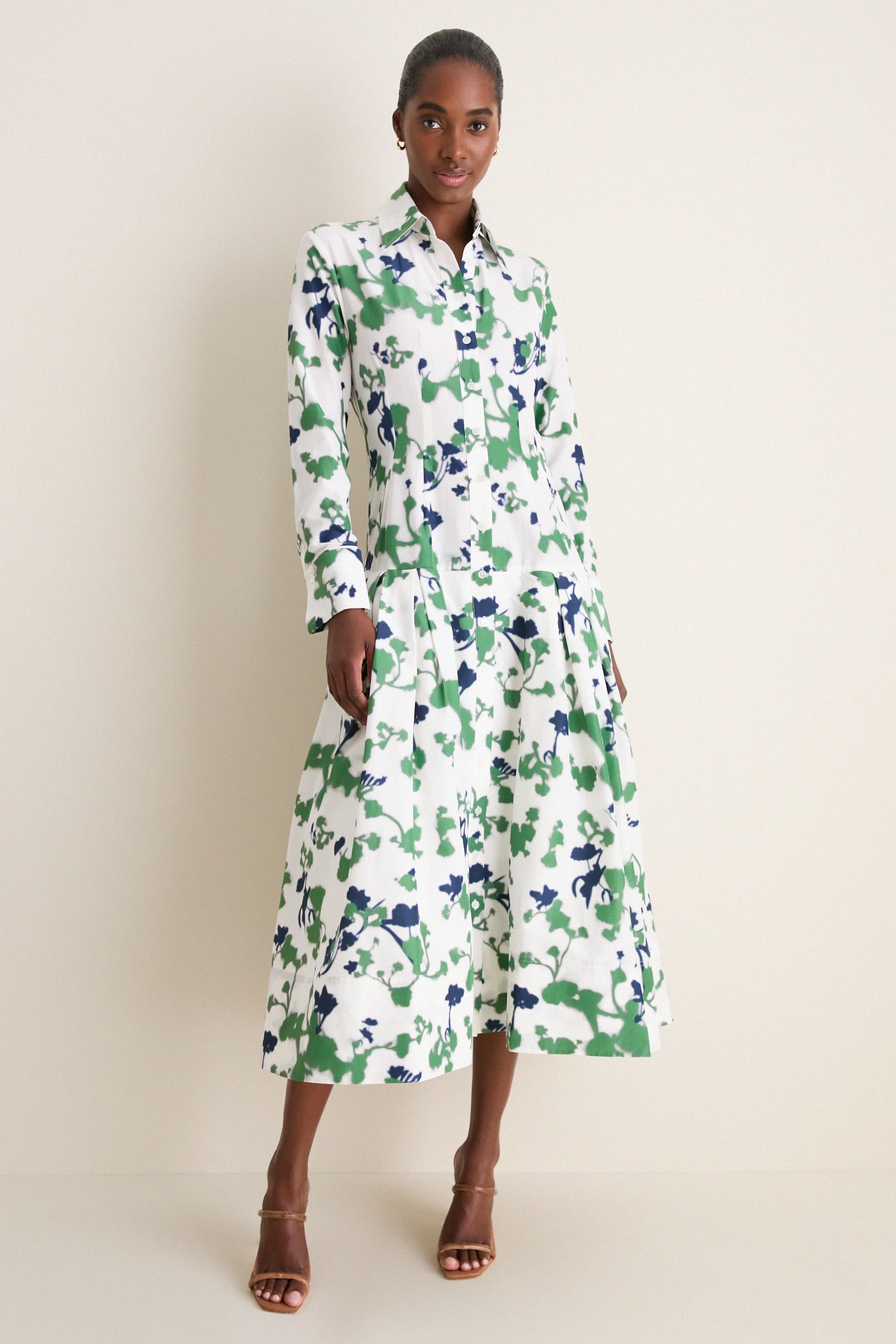 Blurred Bouquet Sono Shirt Dress