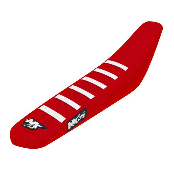 MX Seat 6 ribs saddle cover - Red / WhiteRef : MXS0207 / FANTIC-6RIBS-ROUGEBLANC-125250-2526