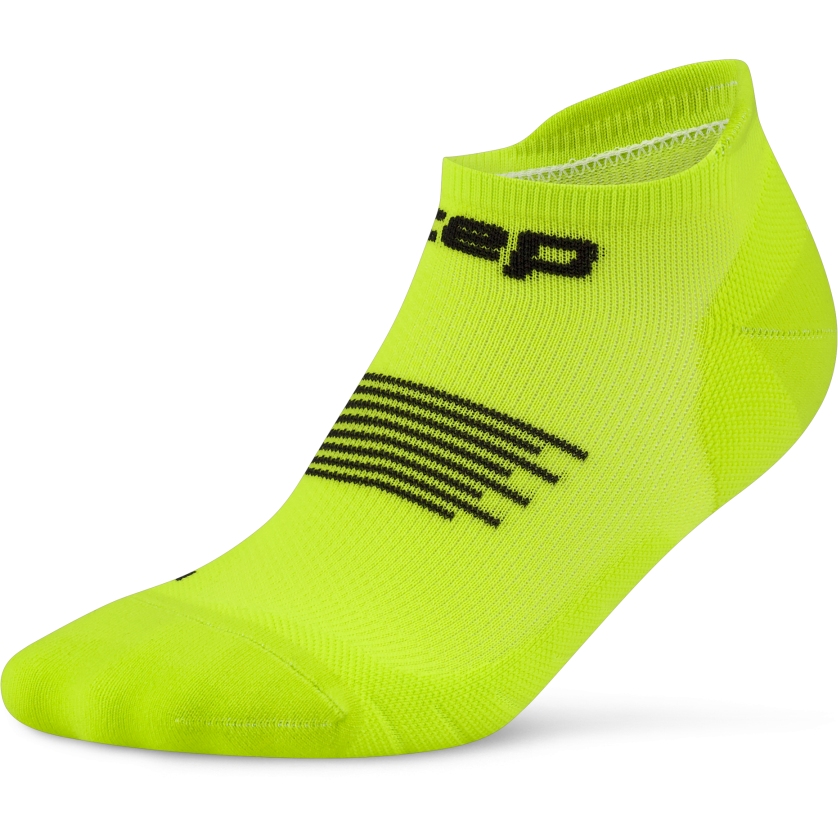 CEP Core Run No Show Compression Socks Men - lime/black