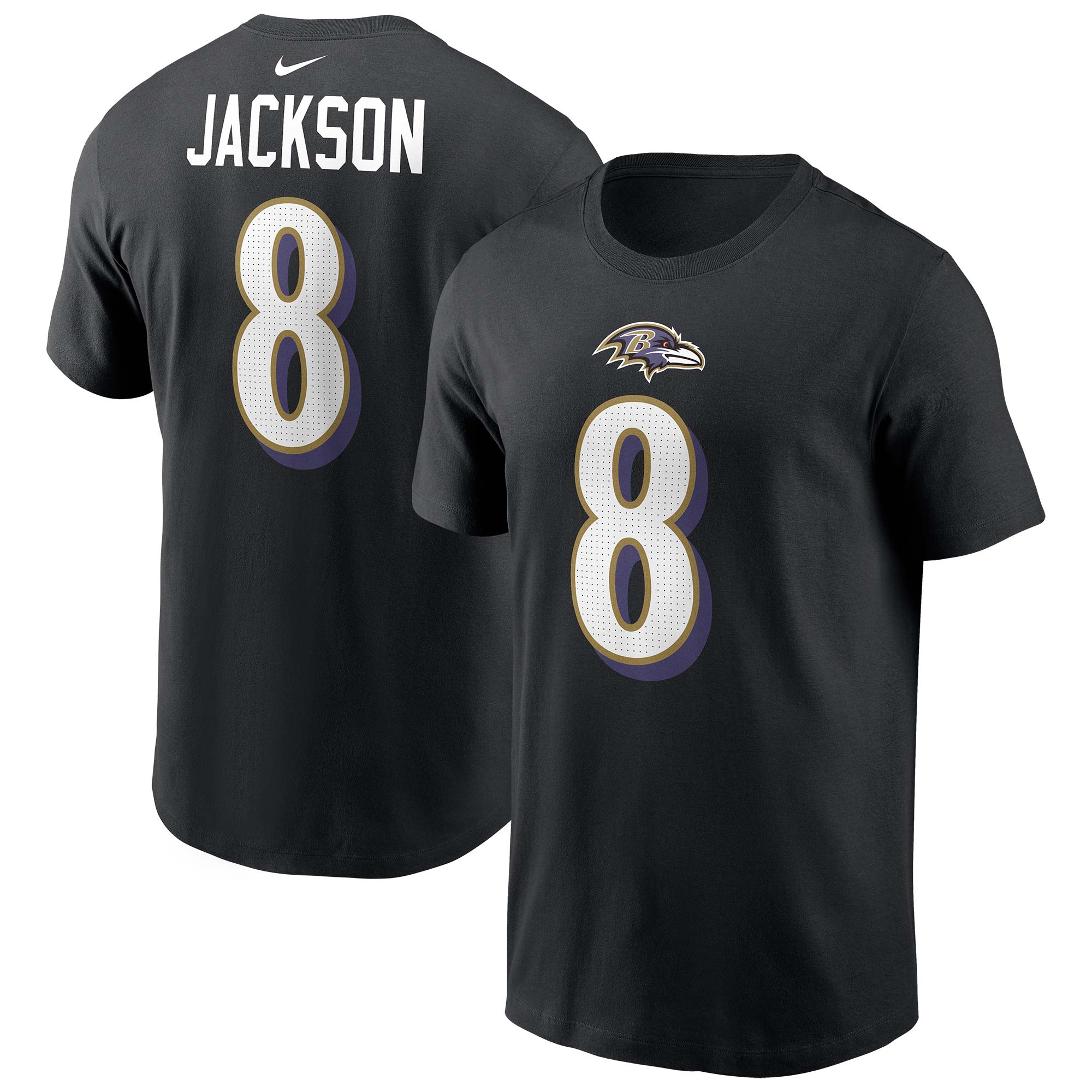 Lamar Jackson #8 Baltimore Ravens Nike Player NFL T-Shirt Black