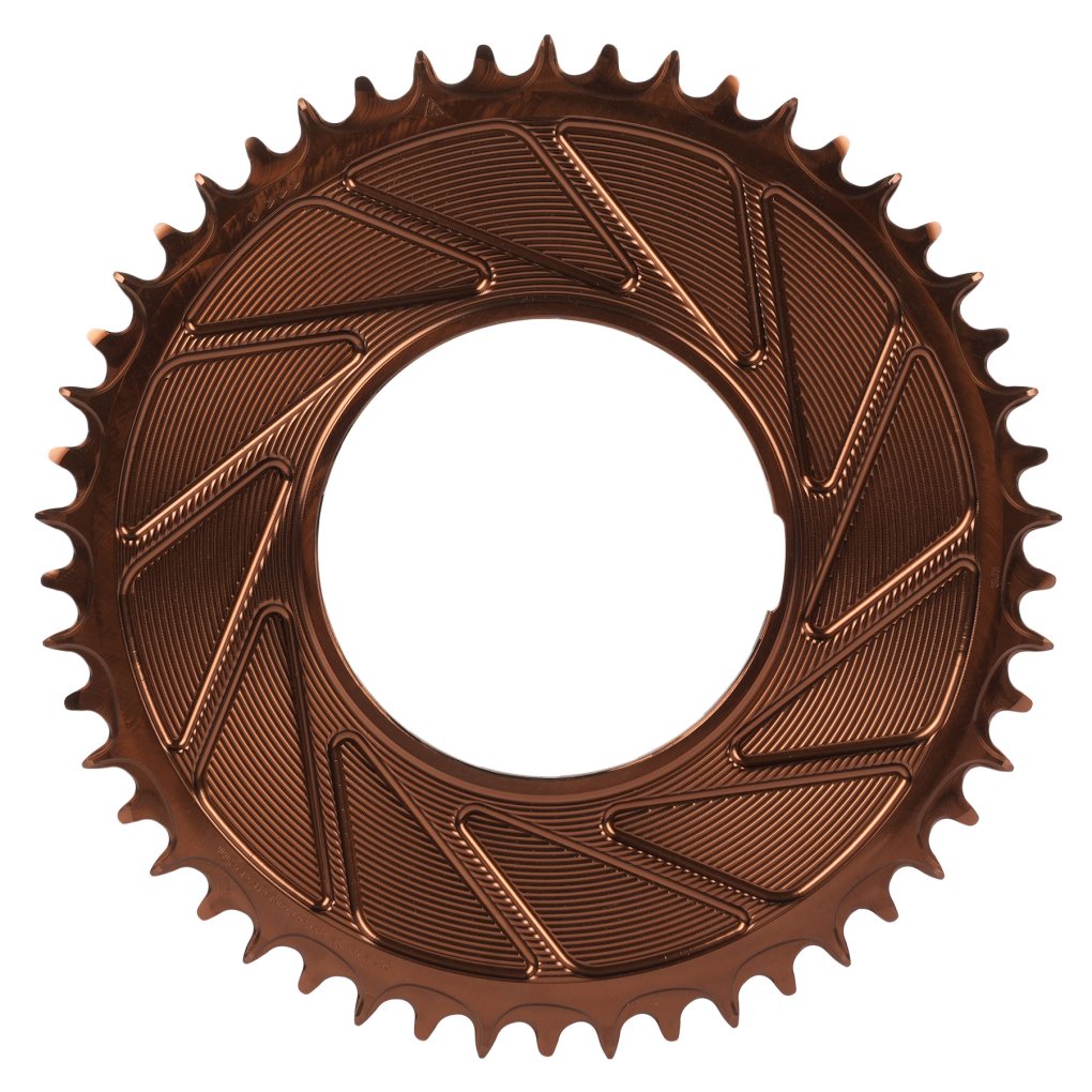 Alugear AERO Chainring - Road/Gravel | Thread Mount | 6.5mm | 1x 11/12/13s | round - mocha