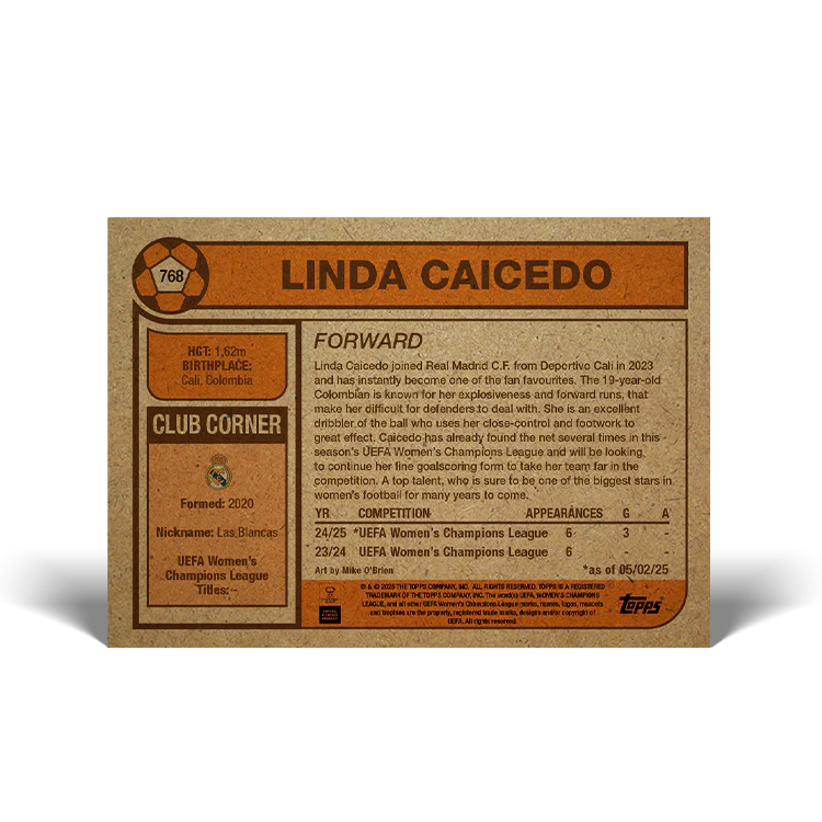 UCC Living Set Card 768 - Linda Caicedo