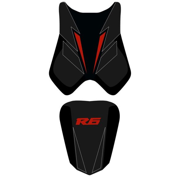 Housse de selle Bagster Noir/Noir Mat/Lettres RougesYAMAHA 600 YZF-R6 (RJ15) - 2008Ref : 2203C