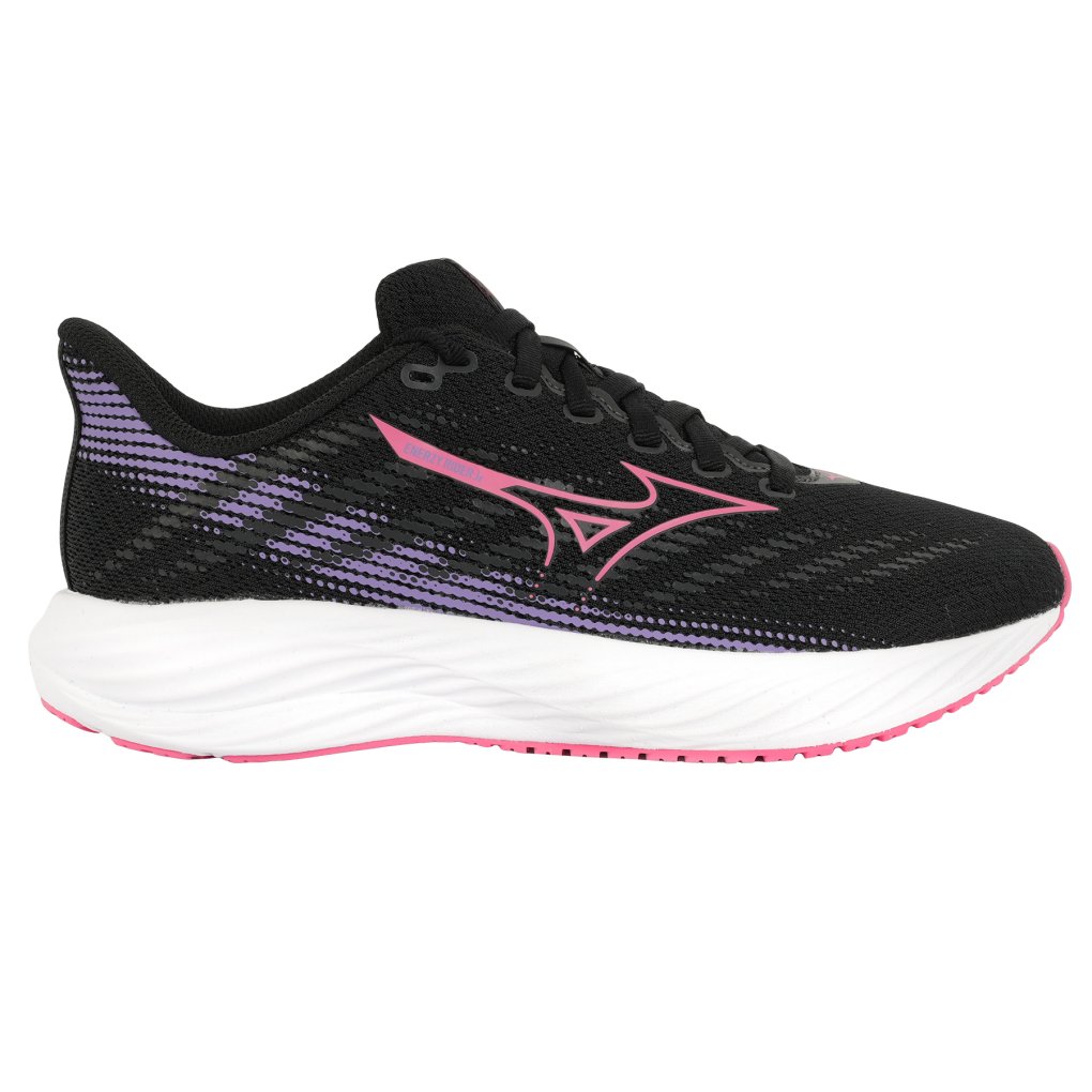 Mizuno Enerzy Rider Running Shoes Junior - Black/Camellia Rose/Paisley Purple