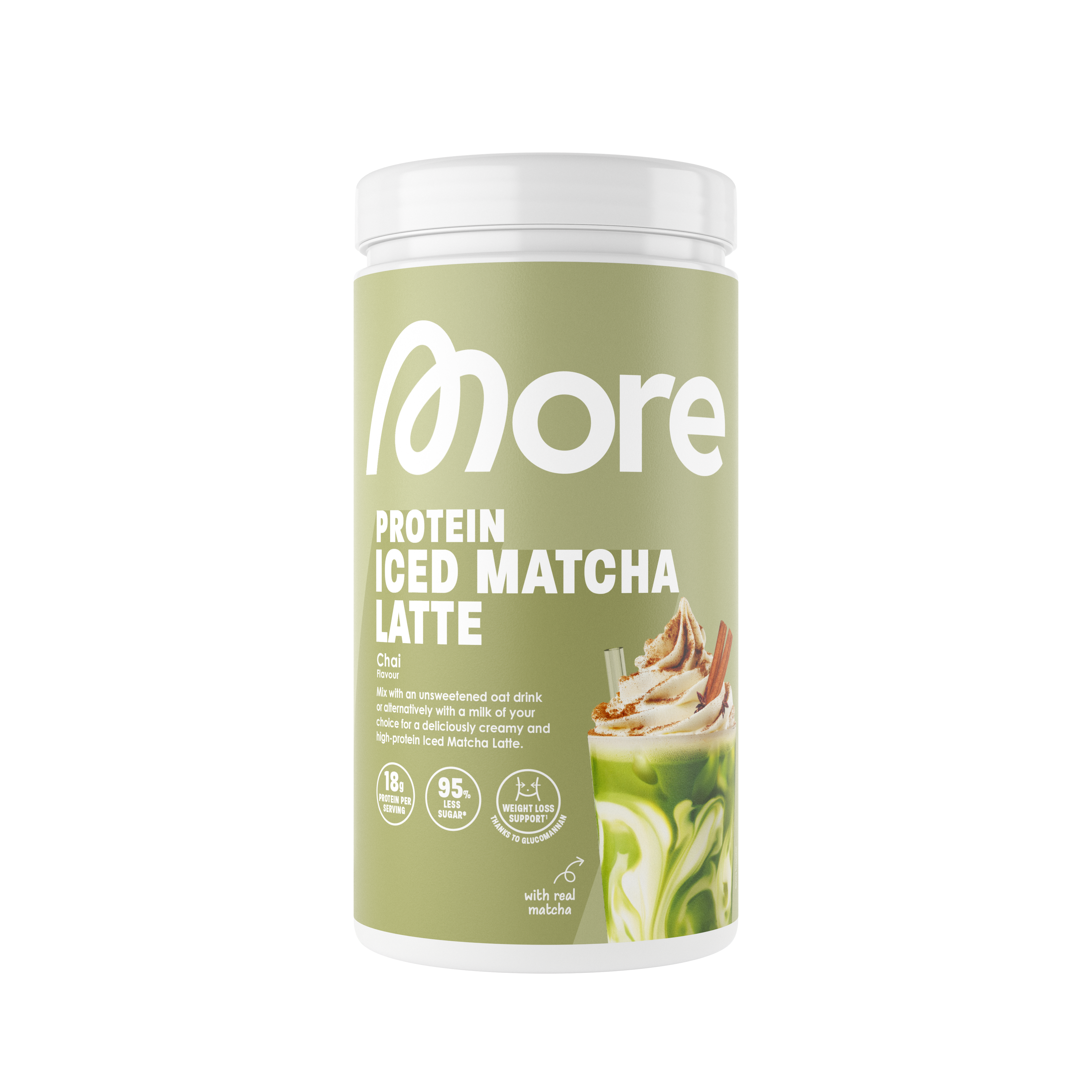 More Protein Iced Matcha Latte