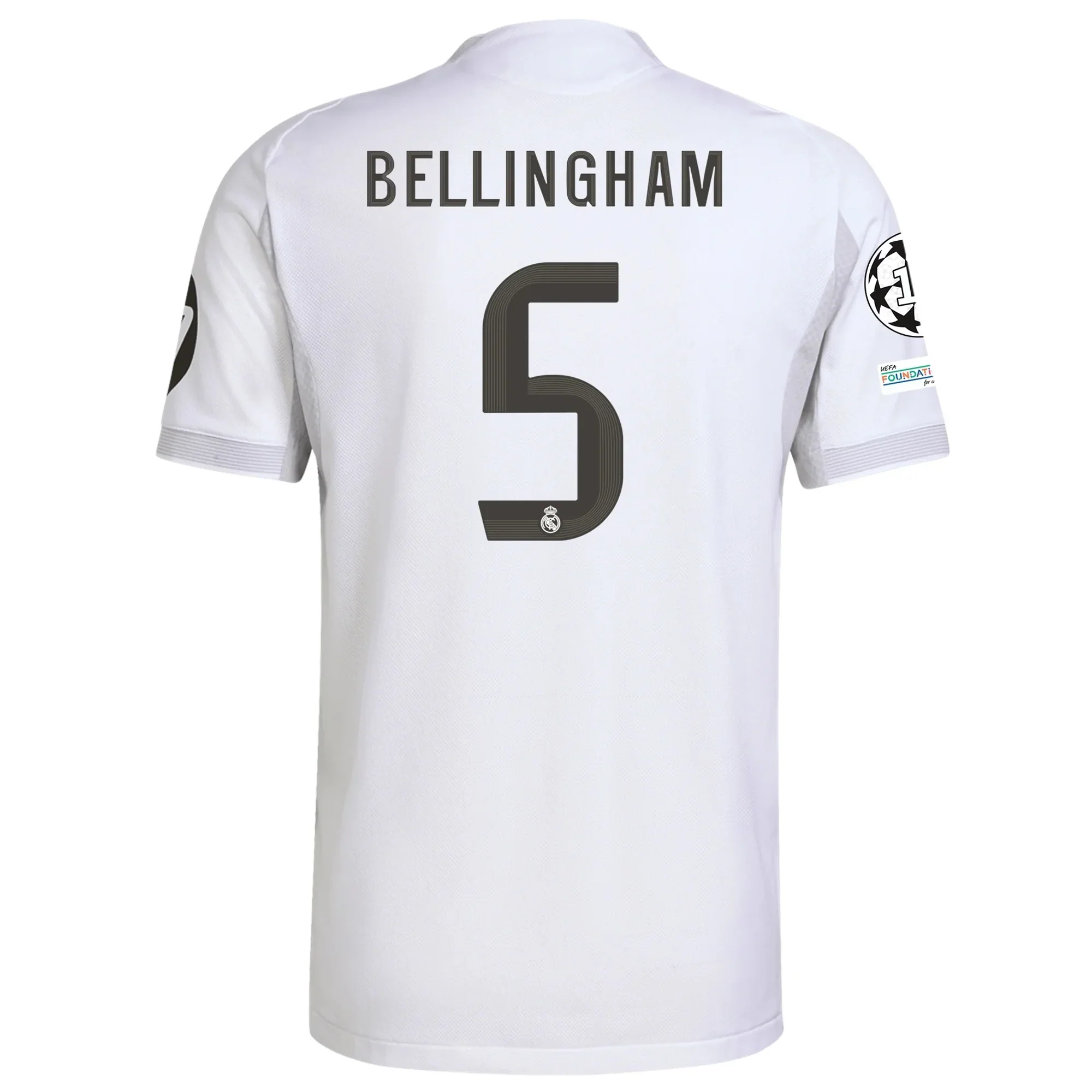 Jude Bellingham Real Madrid Authentic Home Jersey 25/26 w/ Champions League Patches (White)