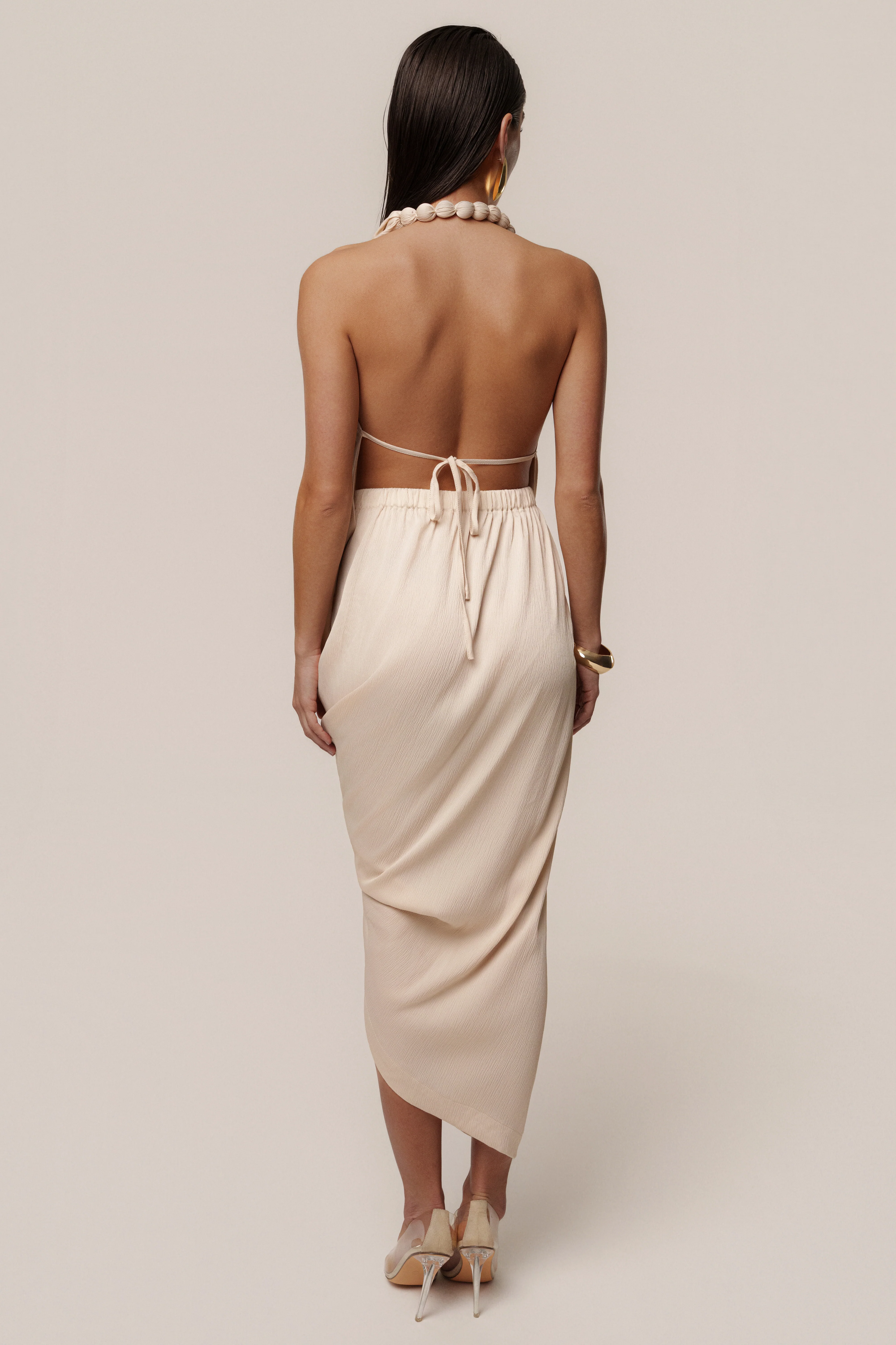 Champagne Dolce Drape Dress