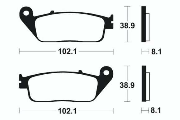 Tecnium Scooter organic brake pads - ME127Ref: TE00701A / 1022612