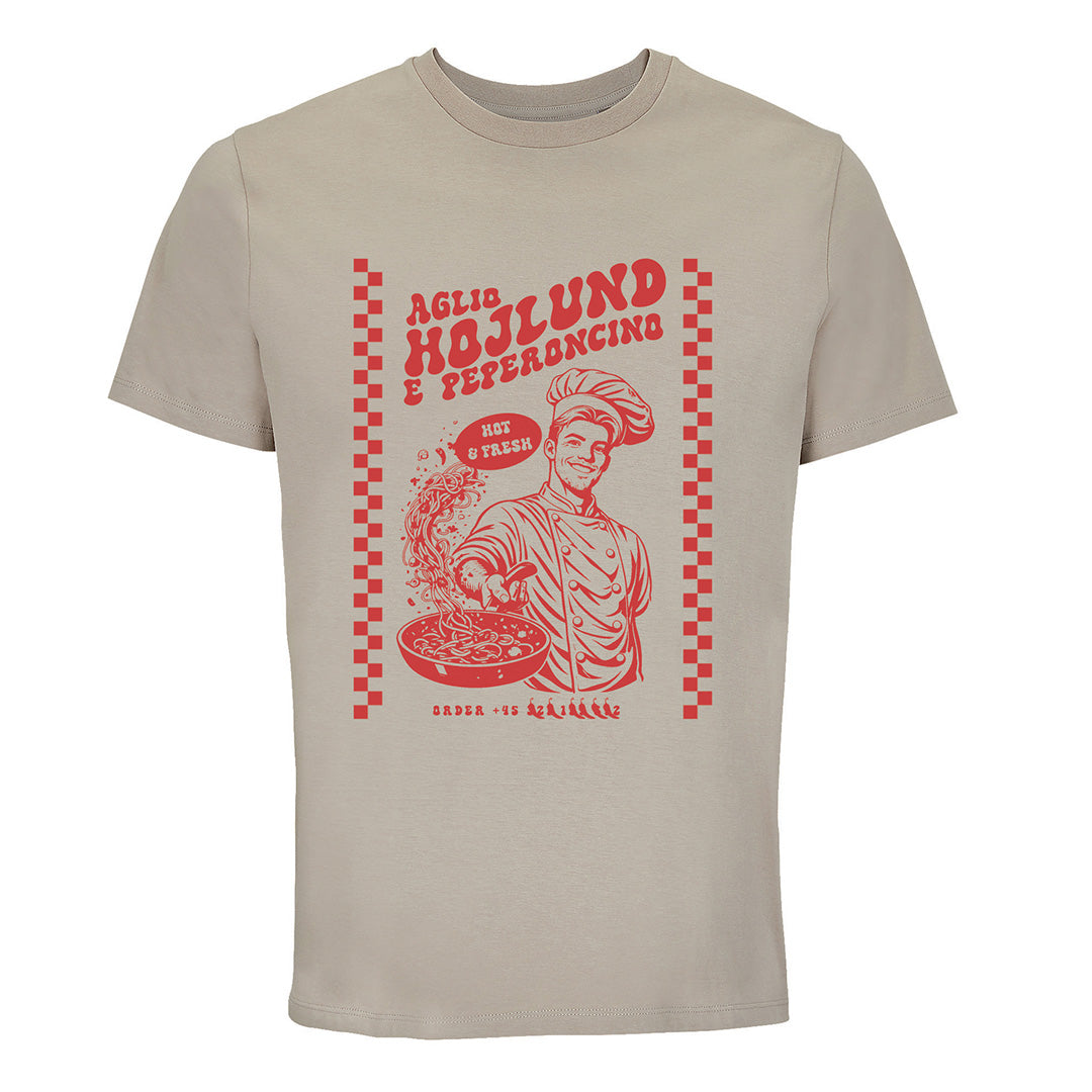 SSC Napoli Linea Admin “Aglio, Højlund e Peperoncino” Beige T-Shirt