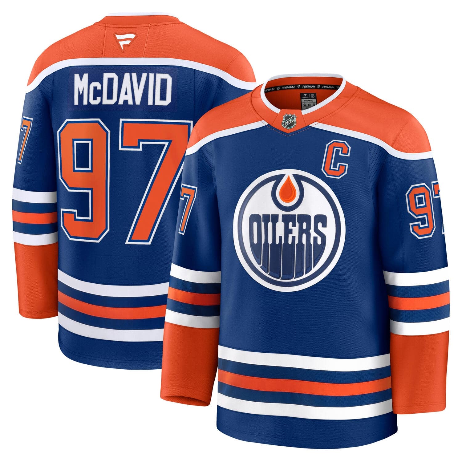 Connor McDavid #97 Edmonton Oilers Premium NHL Jersey Home Blue