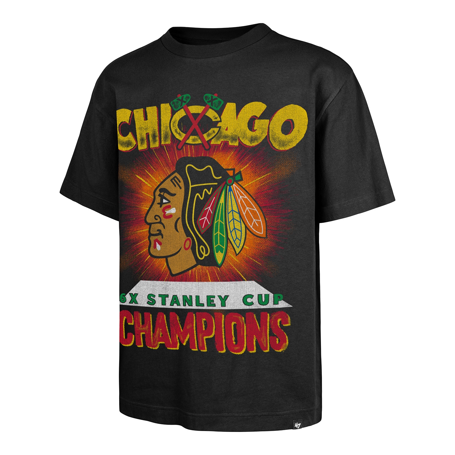 Chicago Blackhawks Flint Sigma '47 Foundation NHL T-Shirt Black
