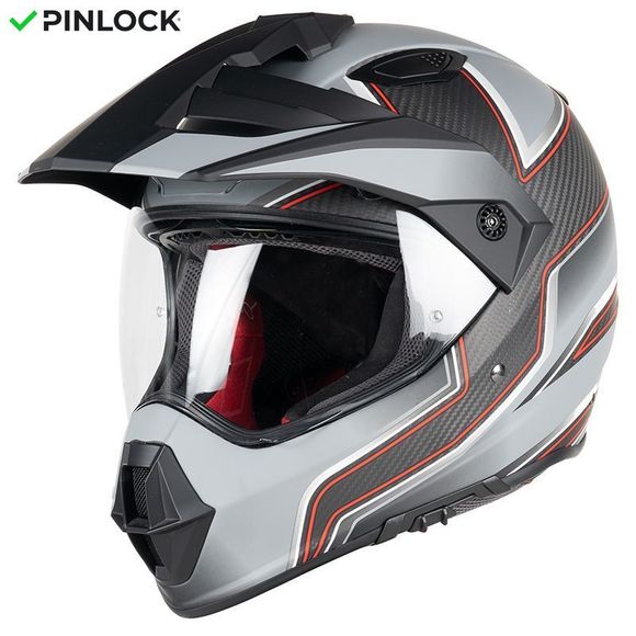 Casque intégral Dexter LADAK CARBON MATT 22.06 - Carbone / RougeRef : DX0450