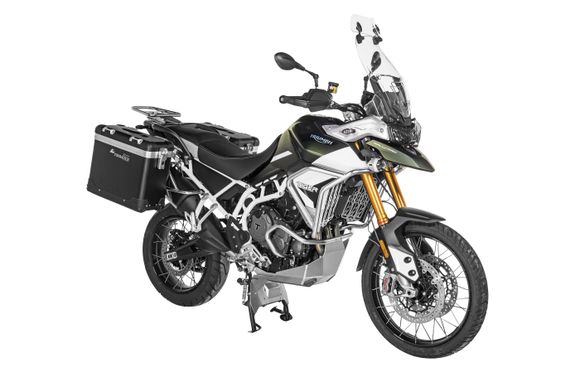 Touratech ZEGA Pro 31/38 suitcase - Gray support included - Black anodizedRef: Trt01170A / 01-421-5732-0