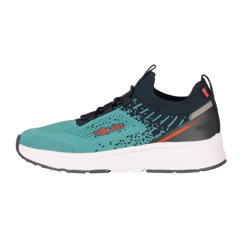 Trollkids Balestrand Sneaker Kids - Dusty Turquoise/Dark Navy/Glow Orange