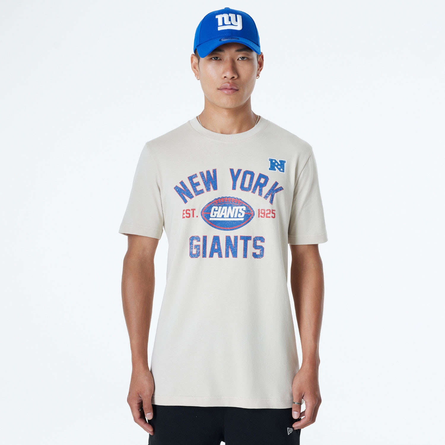 New York Giants Historic 2024 New Era 3rd Down NFL T-Shirt Stone