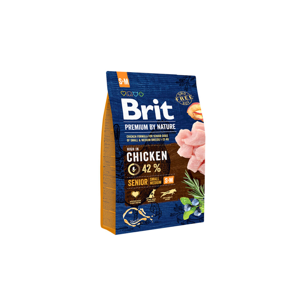Brit Premium by Nature Senior S+M Dog Food - 15 kg