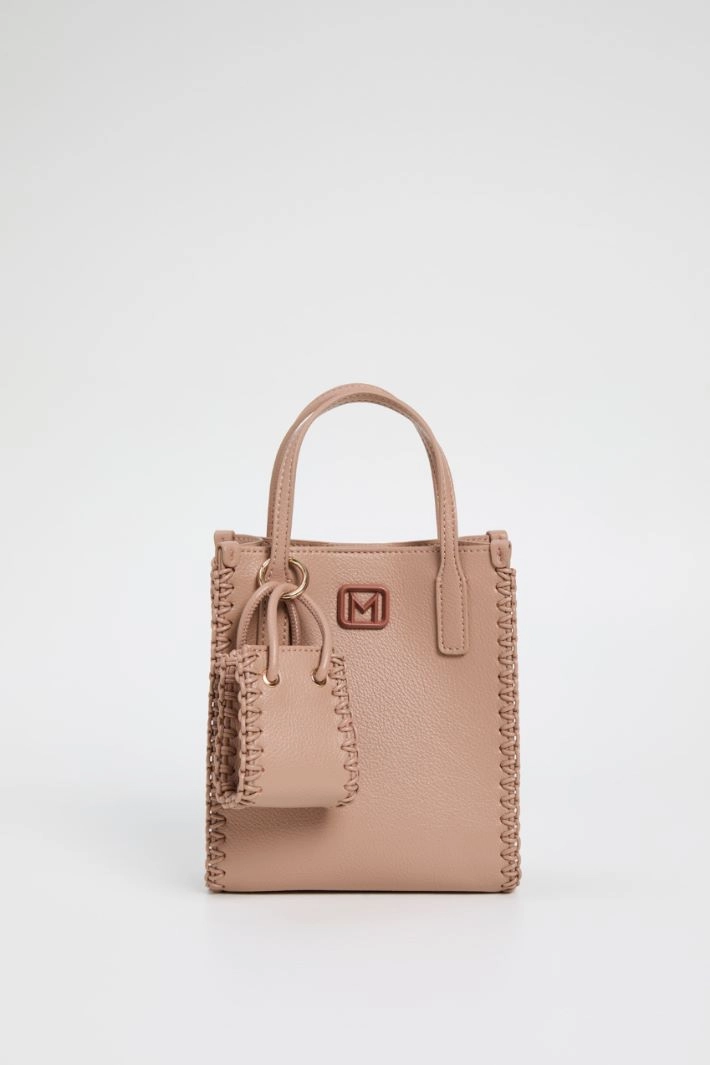 Handbag con charm - ANTIQUE PINK