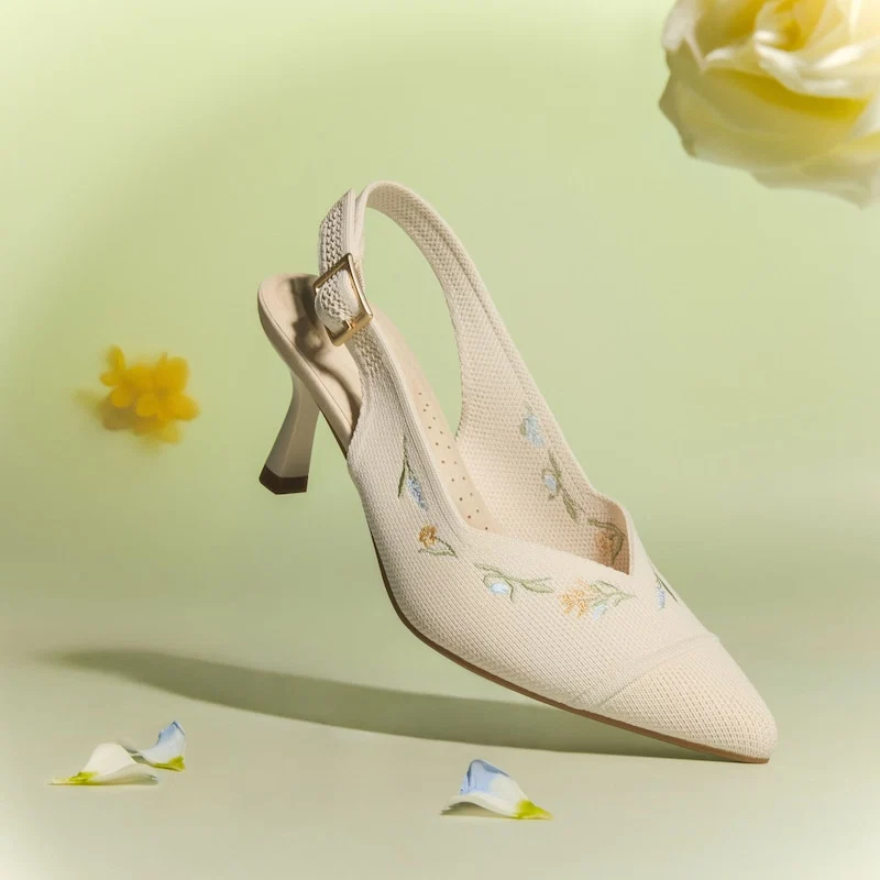 Healing Garden | Pointed-Toe Slingback Heels (Addison)