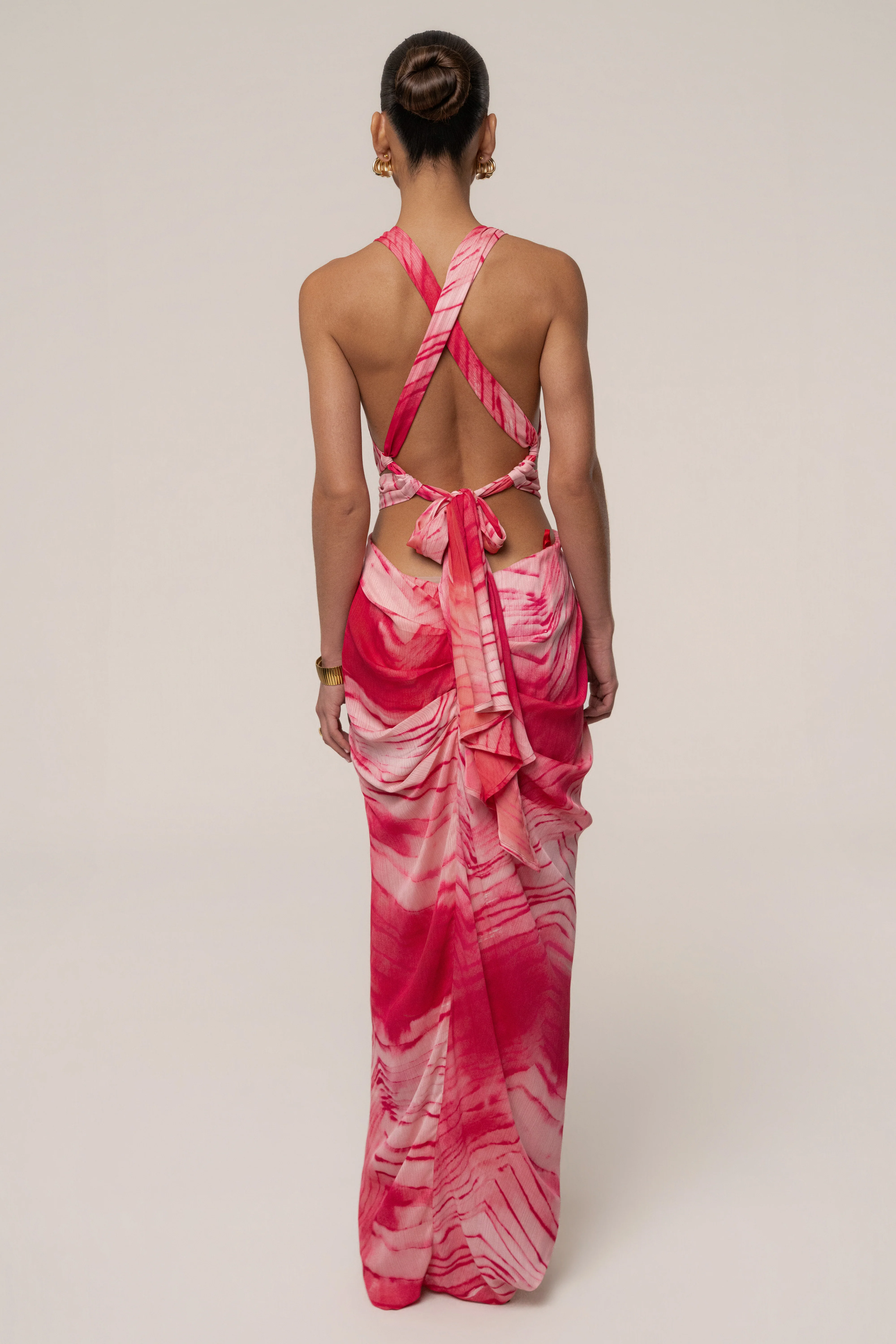 Cherry Coastline Maxi Dress