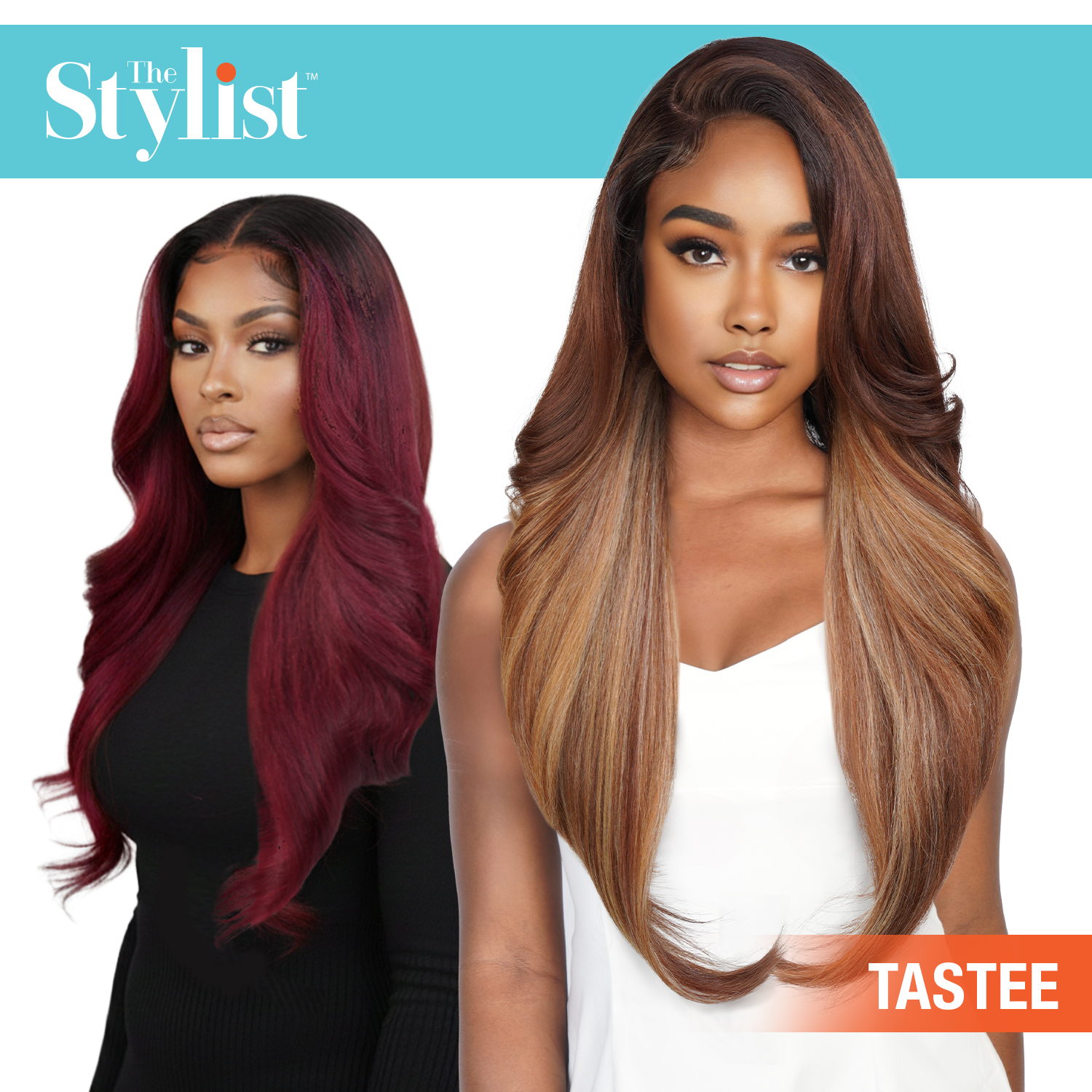 The Stylist Human Hair Blend Pre Plucked 13x6 Invisible HD Lace Frontal Wig Tastee (Natural Textured Hair)