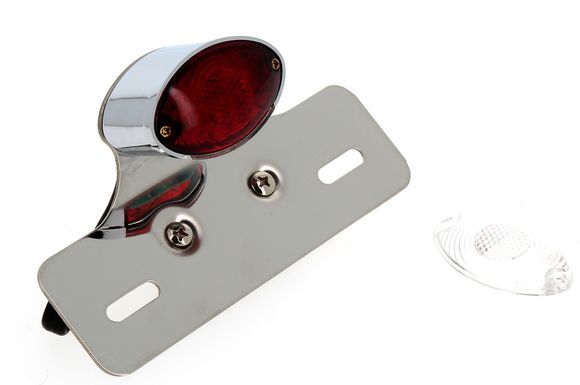 Bihr rear lights with universal pole chrome plate supportRef: Bi00999A / 1066960