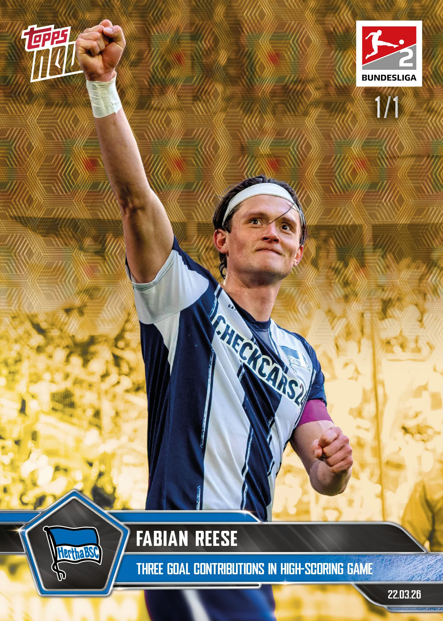 Fabian Reese - 2025-26 Bundesliga Topps NOW® - Card 157 - PR: 822