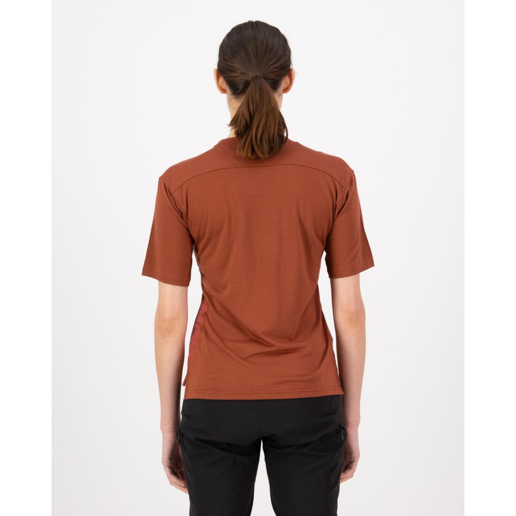 Mons Royale Diversion Merino Bike Short Sleeve Jersey Women - sienna